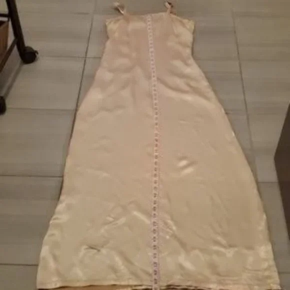 Vintage Satin Dress Long - Picture 7 of 11